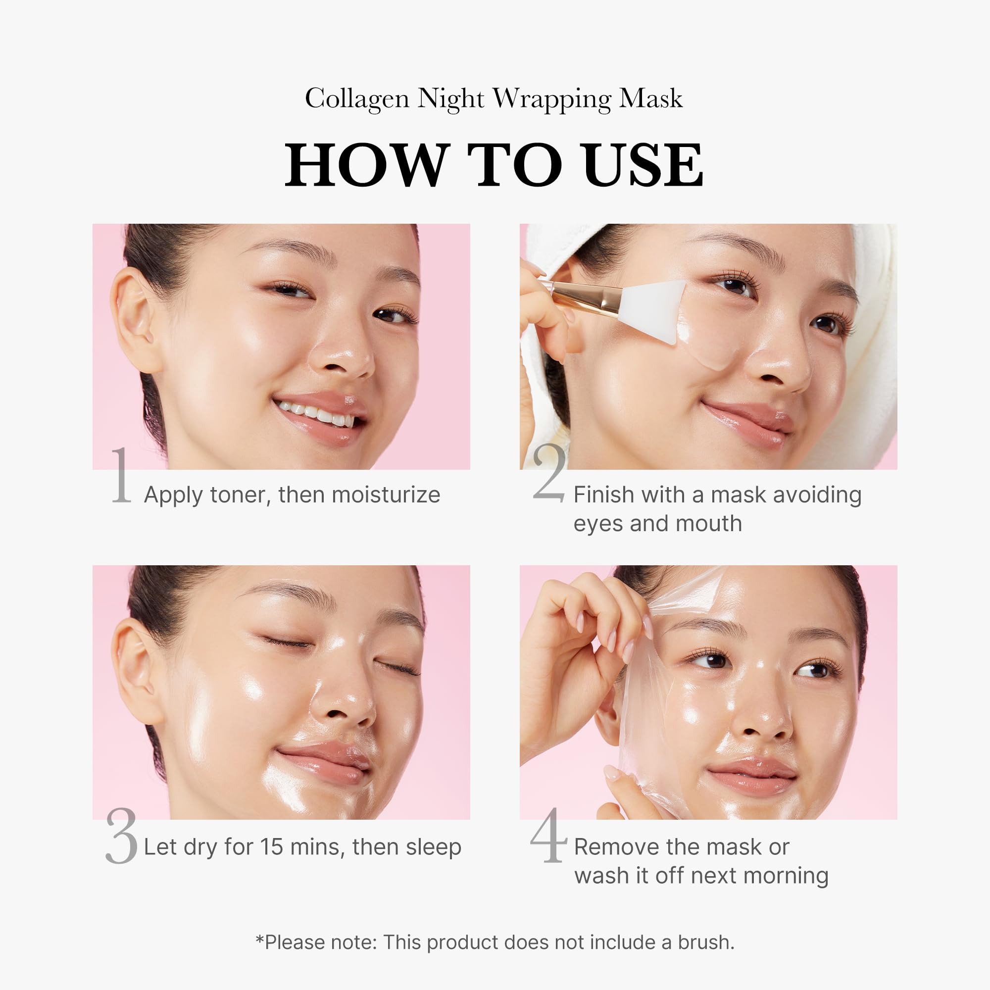 Collagen Night Wrapping Mask for Hydration, Glass Skin & Skin Elasticity