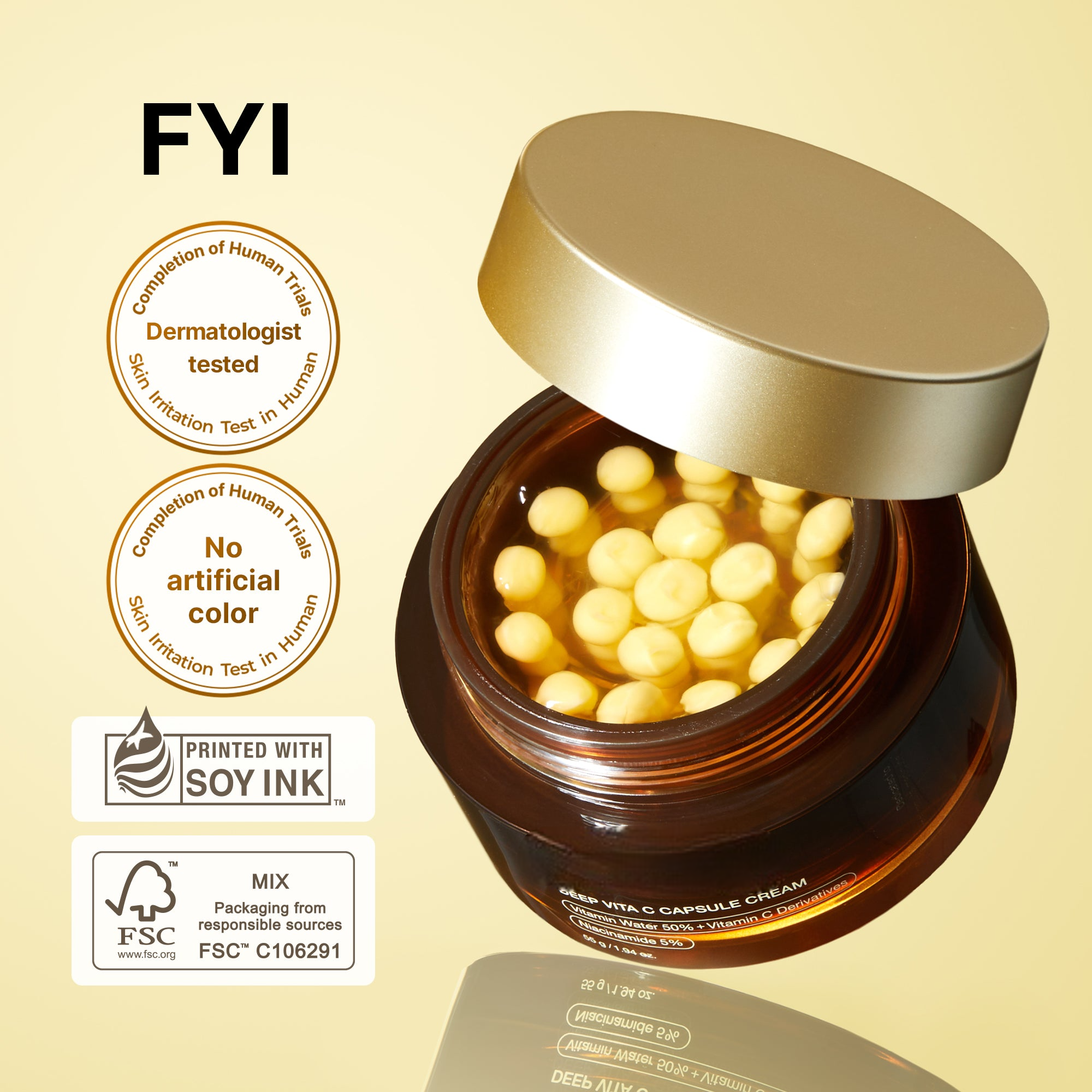 Medicube Deep Vita C Capsule Cream with Vitamin C & Niacinamide for Brightening & Dark Spots