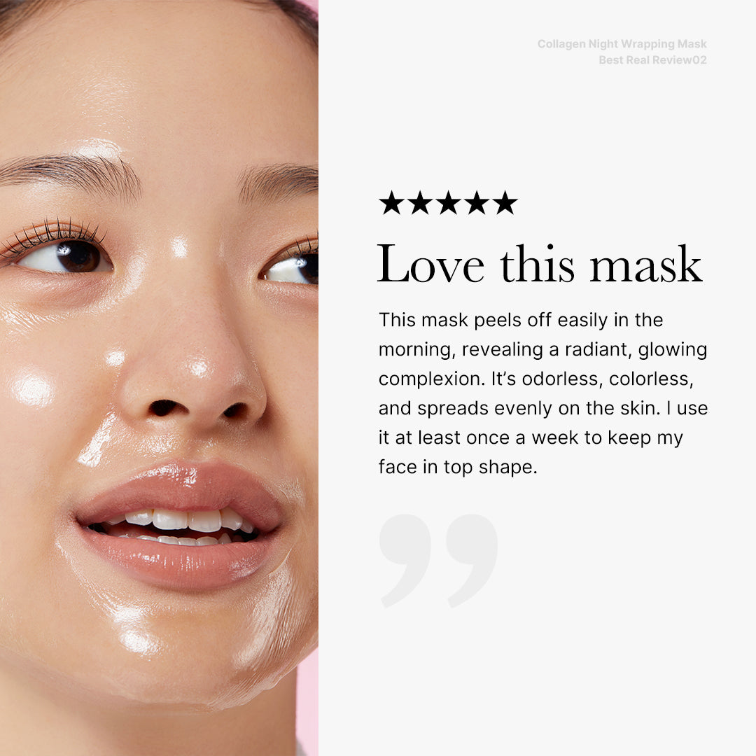 Collagen Night Wrapping Mask for Hydration, Glass Skin & Skin Elasticity