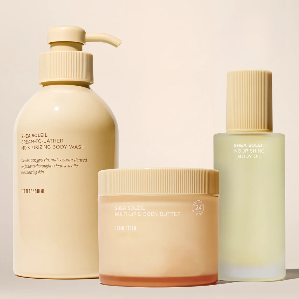 Shea Soleil Body Rituals Set – Body Care Set with Shea Butter for Dry Skin and Hydration