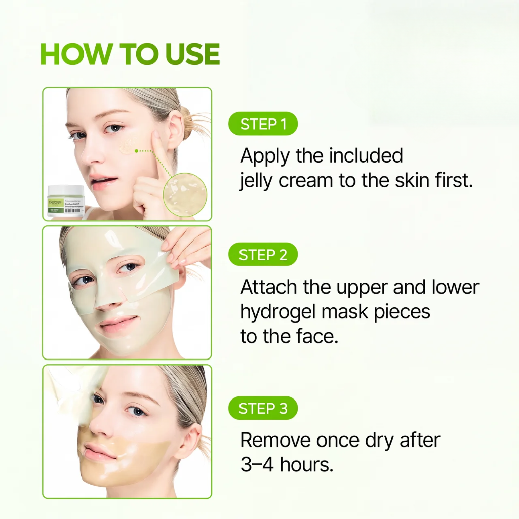 Cactox De-Puffing Pore Tox Mask Set with Caffeine for Puffiness and Pores