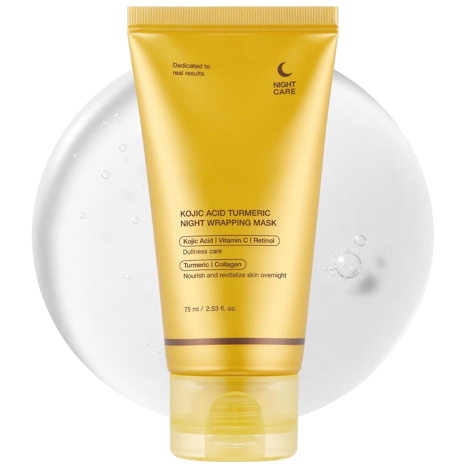 Kojic Acid Turmeric Night Mask with Vitamin C & Retinol for Glowing Skin