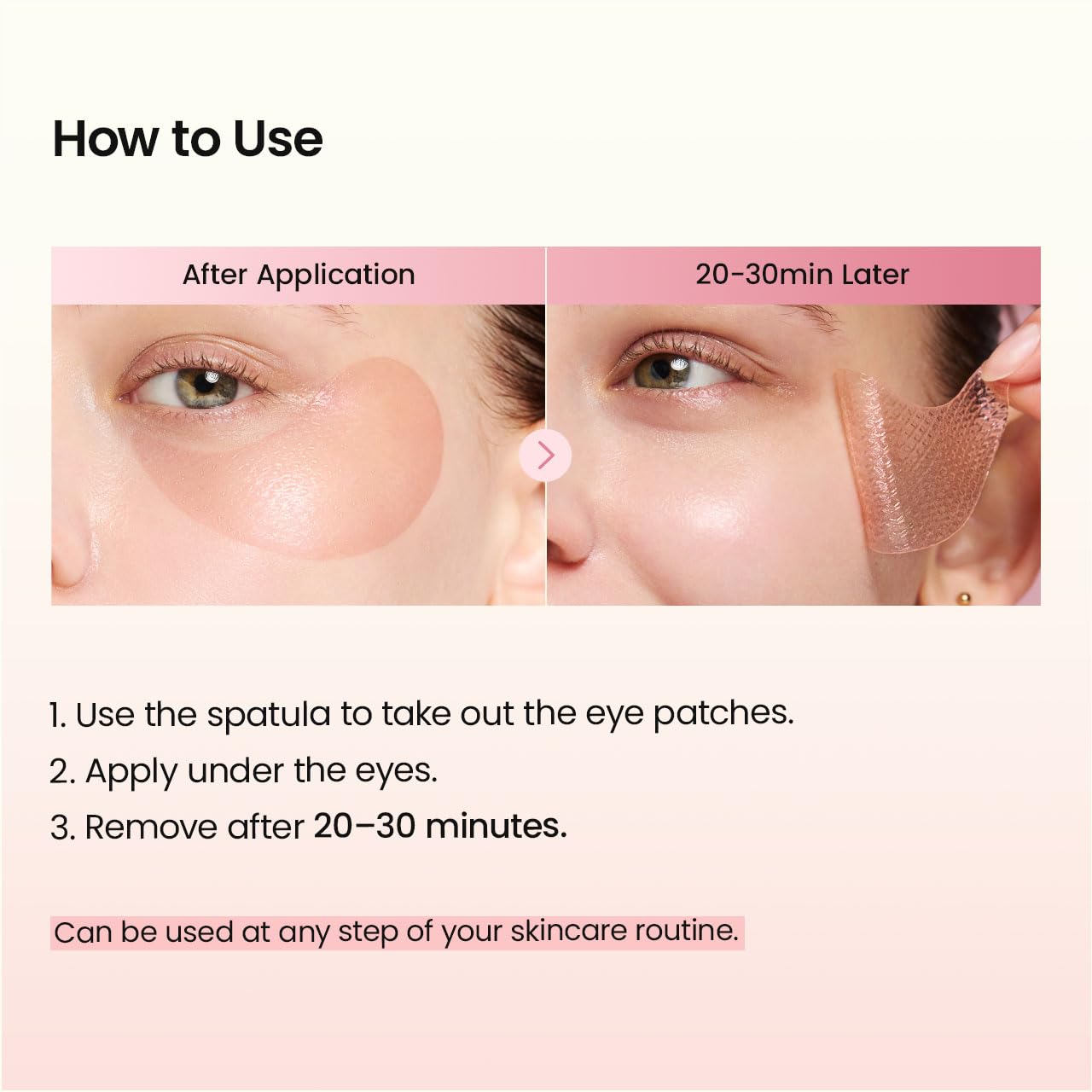 Collagen Peptide Eye Patches – Korean Skincare with Caffeine for Under Eye Bags and Puffiness