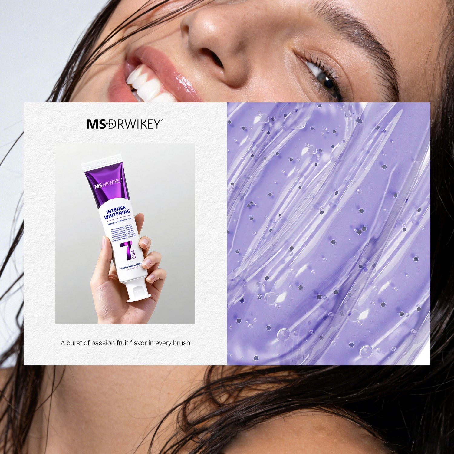 7 Pro Purple Whitening Toothpaste with Probiotics and Nano Hydroxyapatite