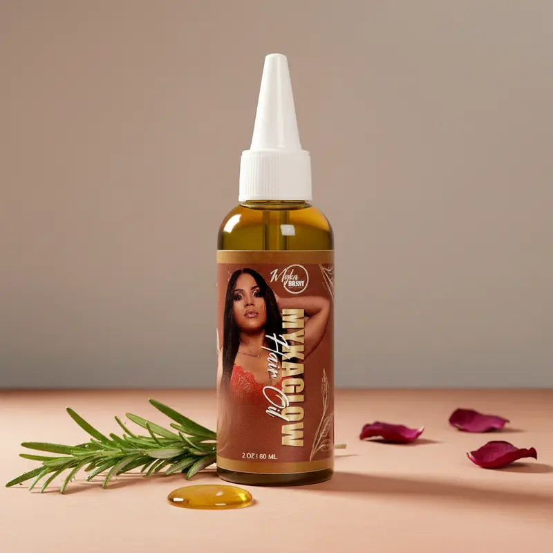 Myka Grow Hair Oil with Castor Oil and Coconut Oil for Fuller-Looking Hair