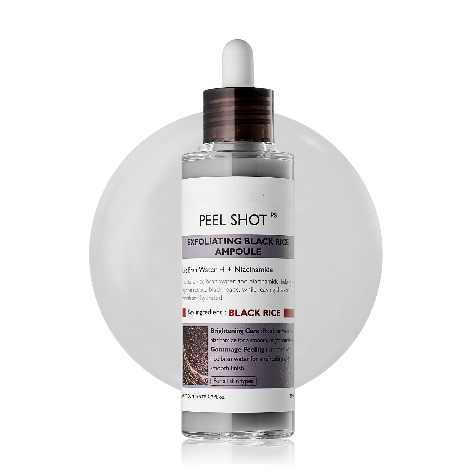 Dr Melaxin Peel Shot Glow Black Rice Ampoule for Pore Care & Smooth Skin Texture