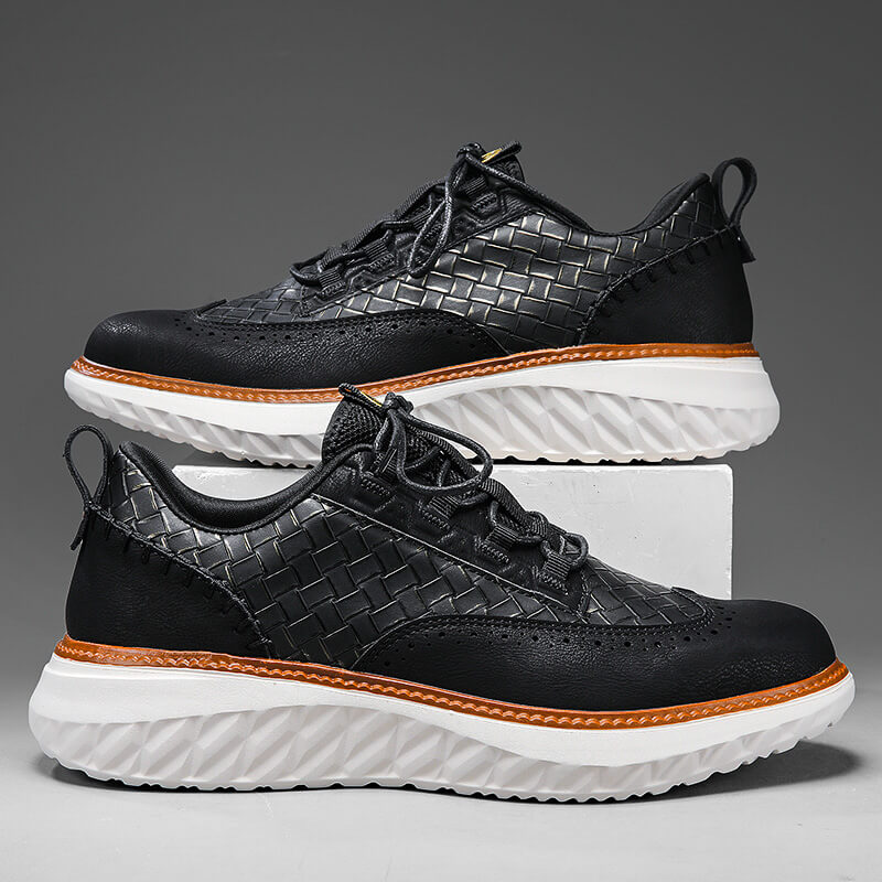 FlexForm Men's Woven Leather Sneakers