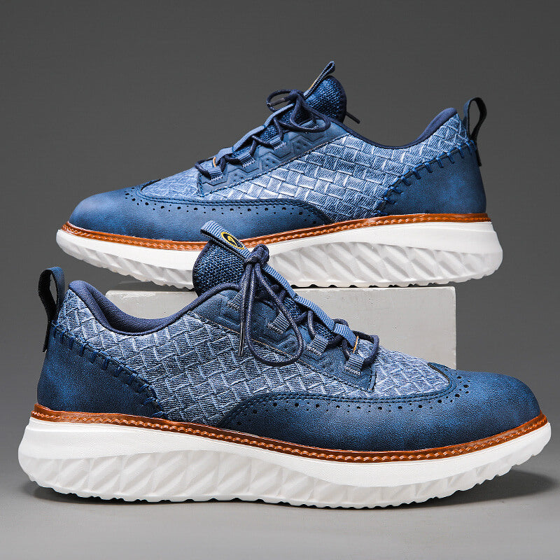 FlexForm Men's Woven Leather Sneakers