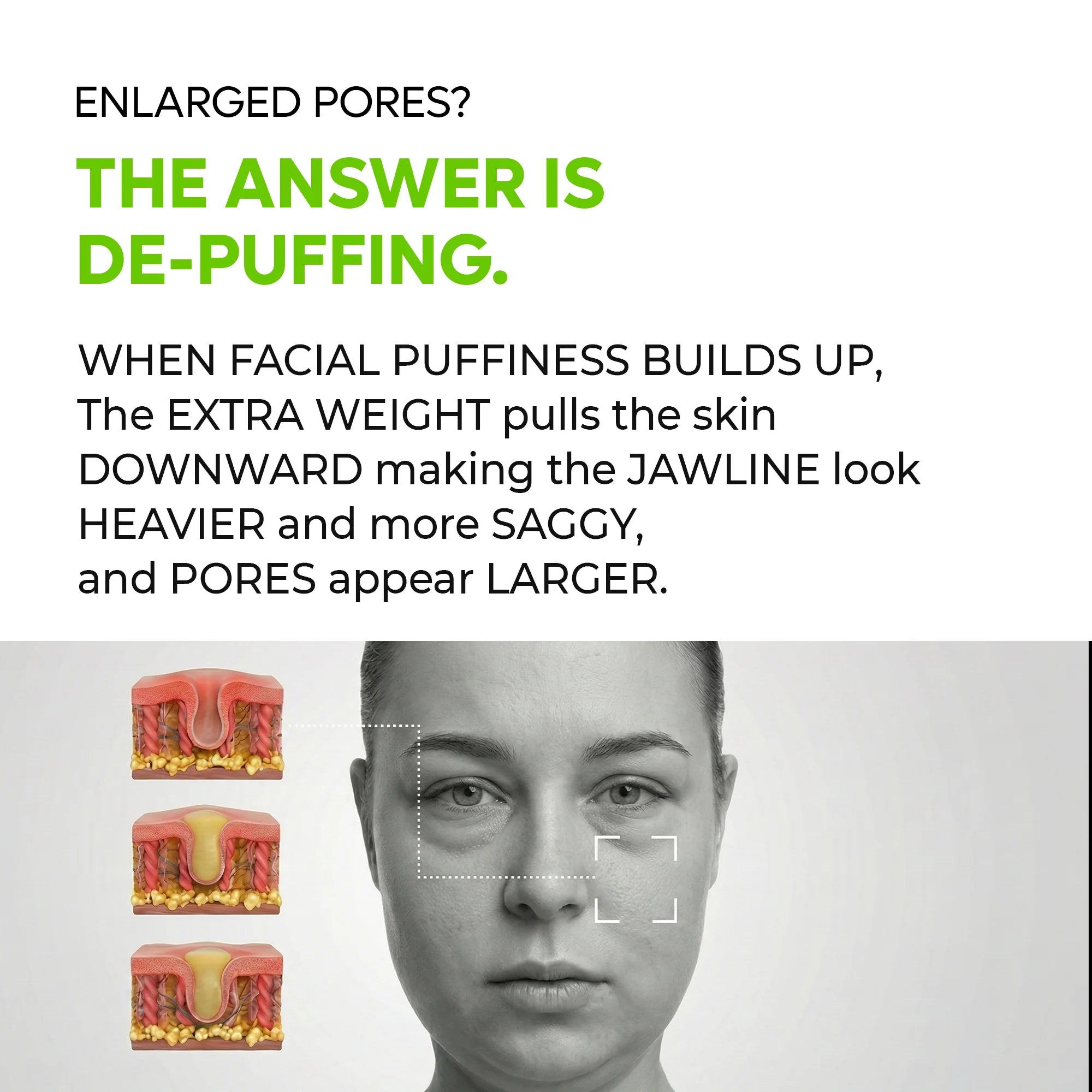 Cactox De-Puffing Pore Tox Mask Set with Caffeine for Puffiness and Pores