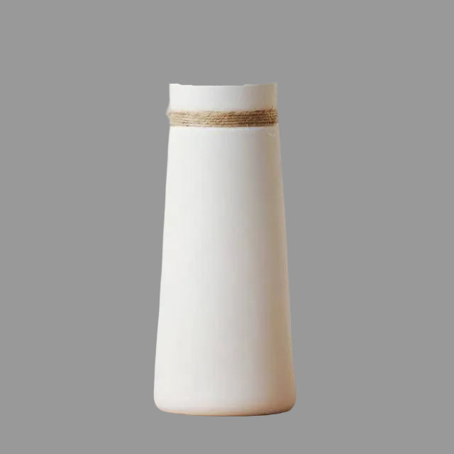 Modern White Ceramic Vase | Artistic Tabletop Decor 6