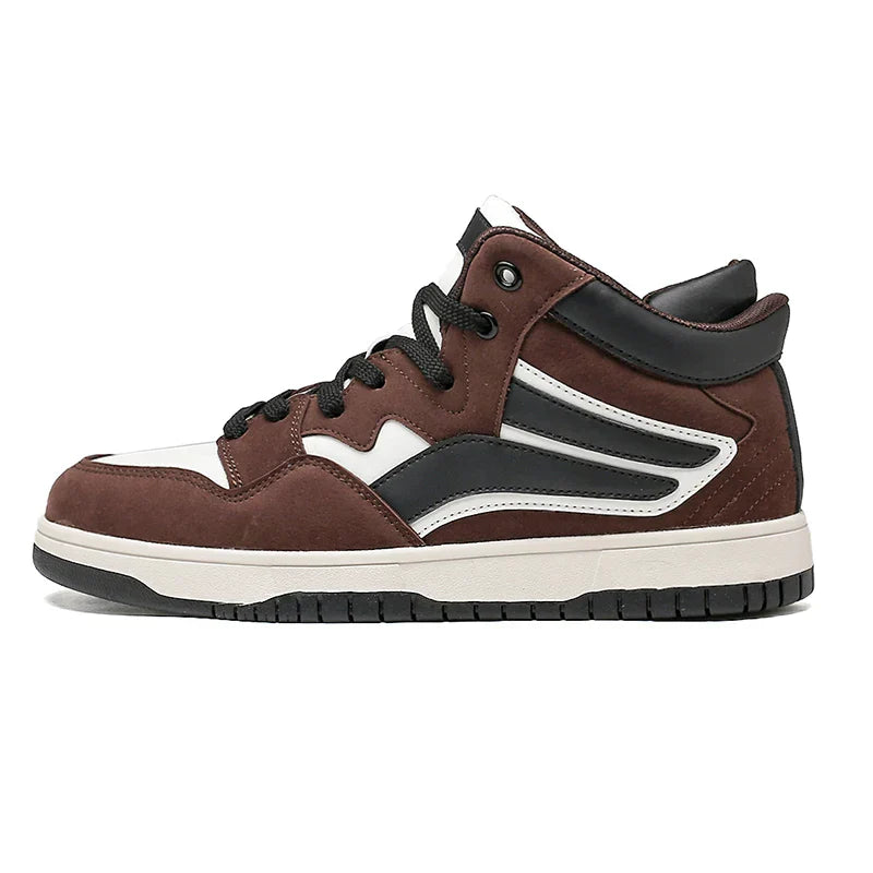 Premium Leather High-Top Basketball Sneakers