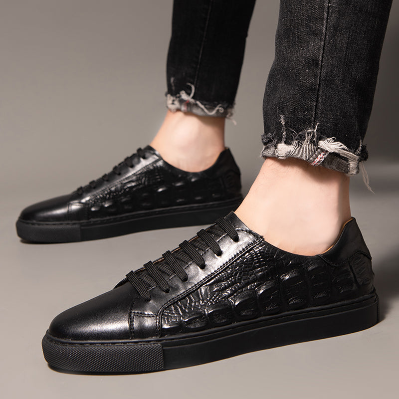 Gatorra Men's Genuine Leather Low-Top Sneakers