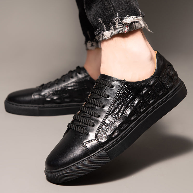 Gatorra Men's Genuine Leather Low-Top Sneakers
