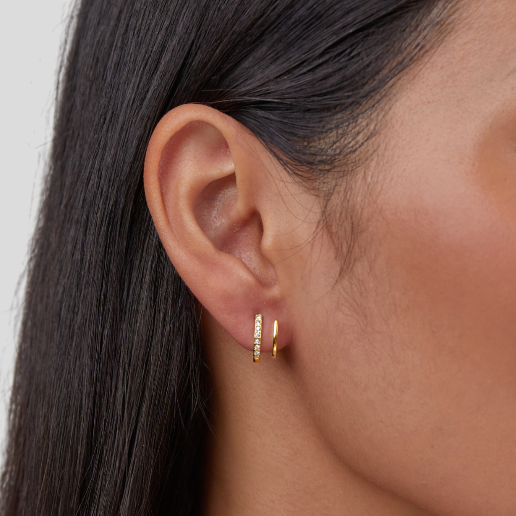 Gold Crystal Claw Earrings