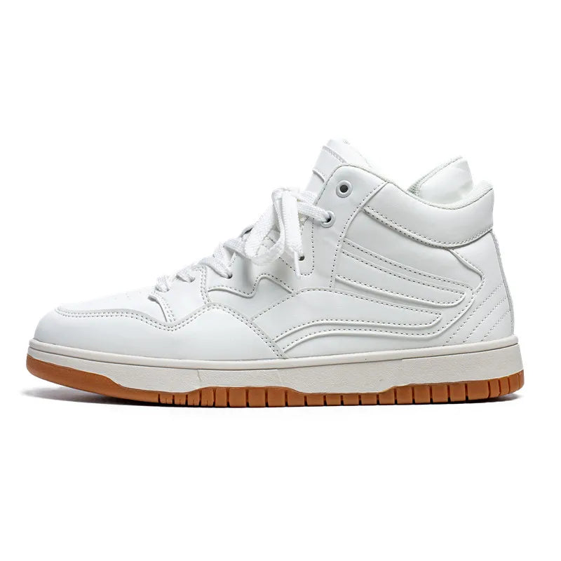 Premium Leather High-Top Basketball Sneakers
