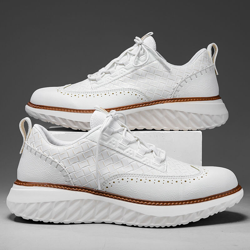 FlexForm Men's Woven Leather Sneakers