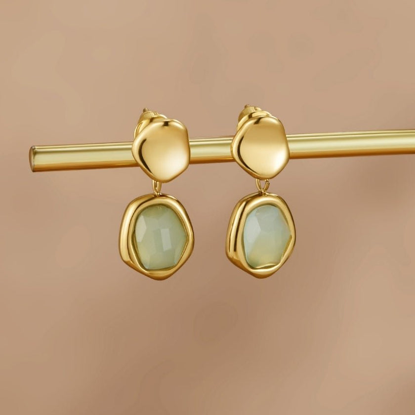 Aqua Glow Drop Earrings