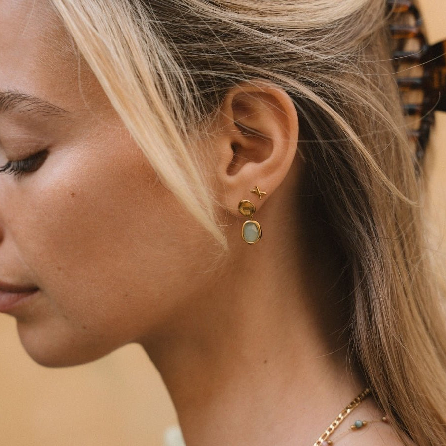 Aqua Glow Drop Earrings