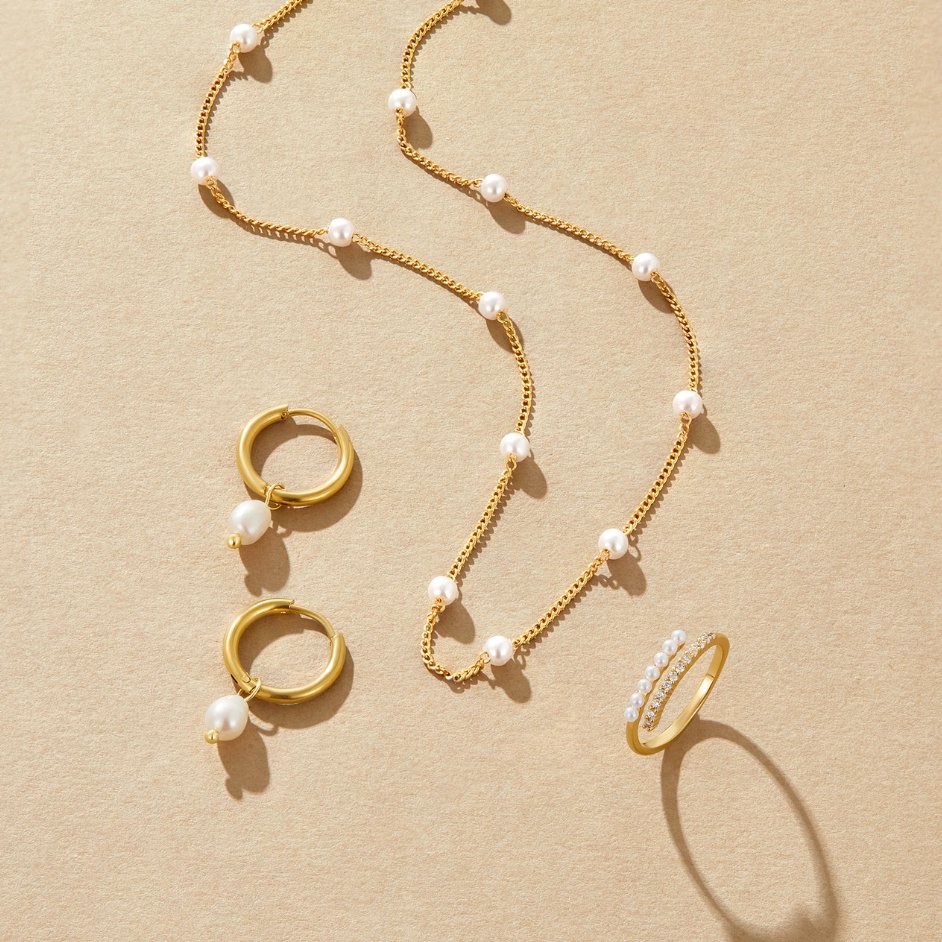 Freshwater Pearl Hoop Earrings