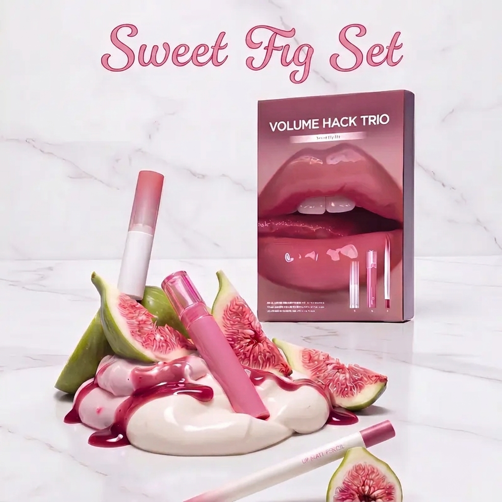 Volume Hack Trio for Fuller Lips, Plumping & Glossy Finish