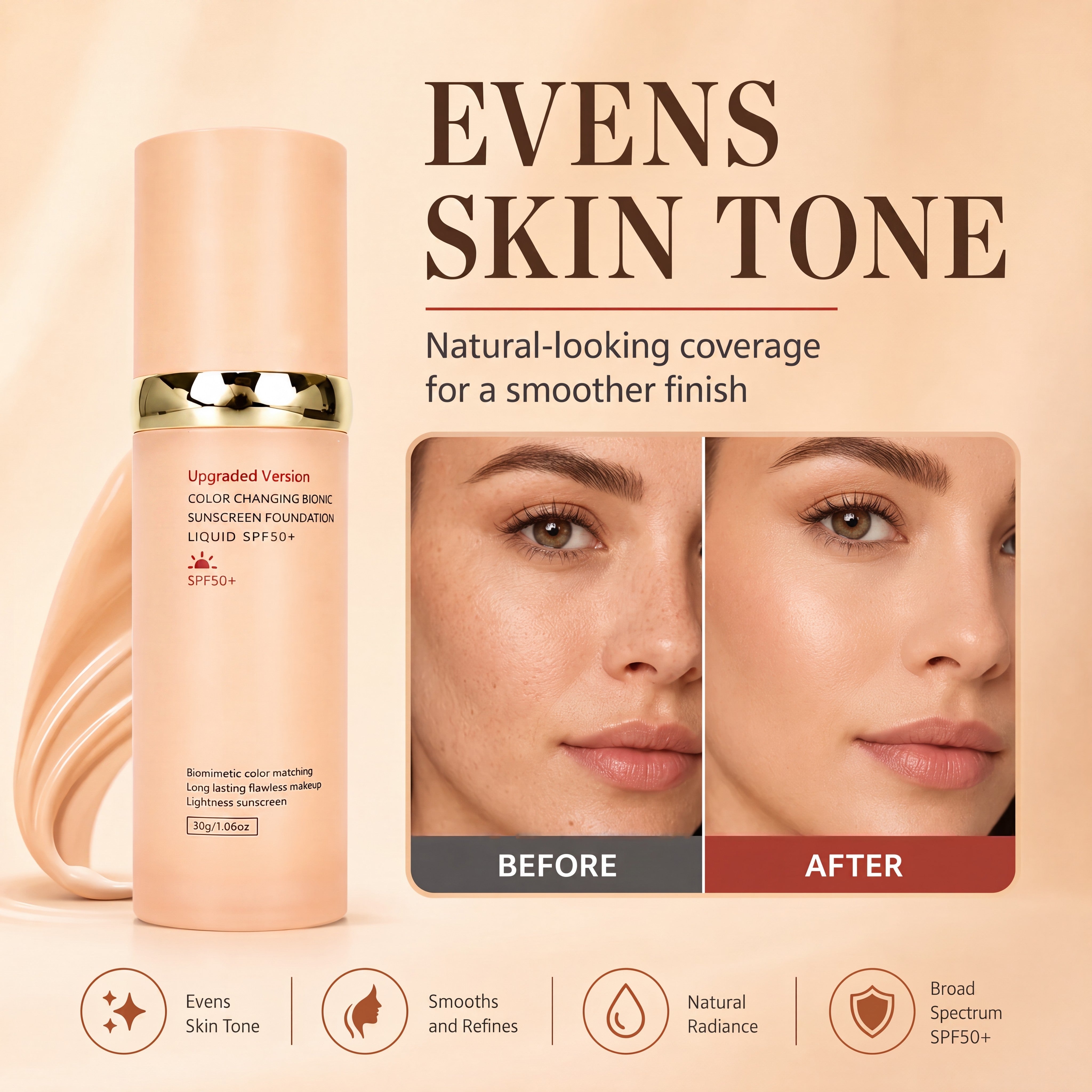 4-in-1 Hydrating Foundation for Coverage, Hydration & SPF Protection