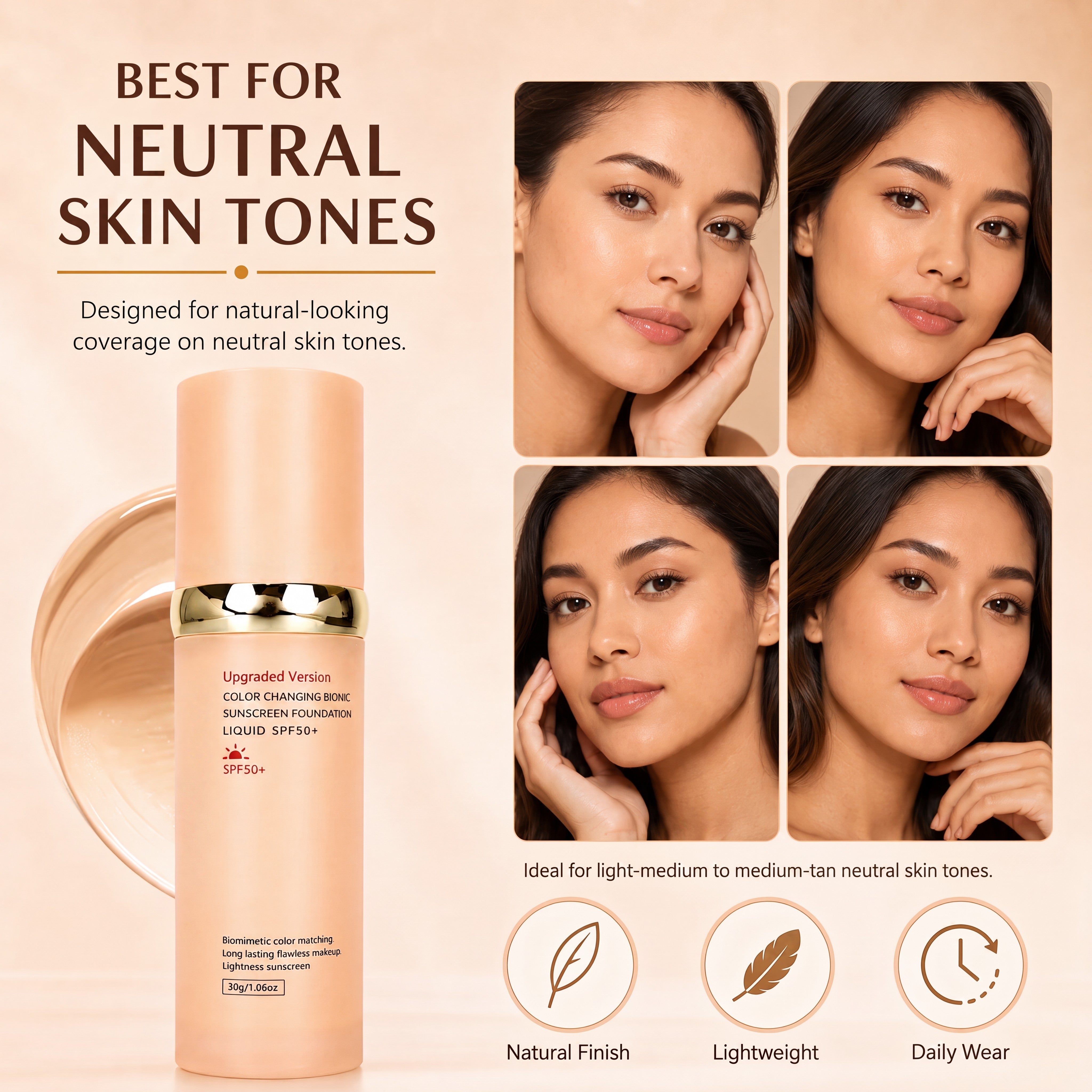 4-in-1 Hydrating Foundation for Coverage, Hydration & SPF Protection