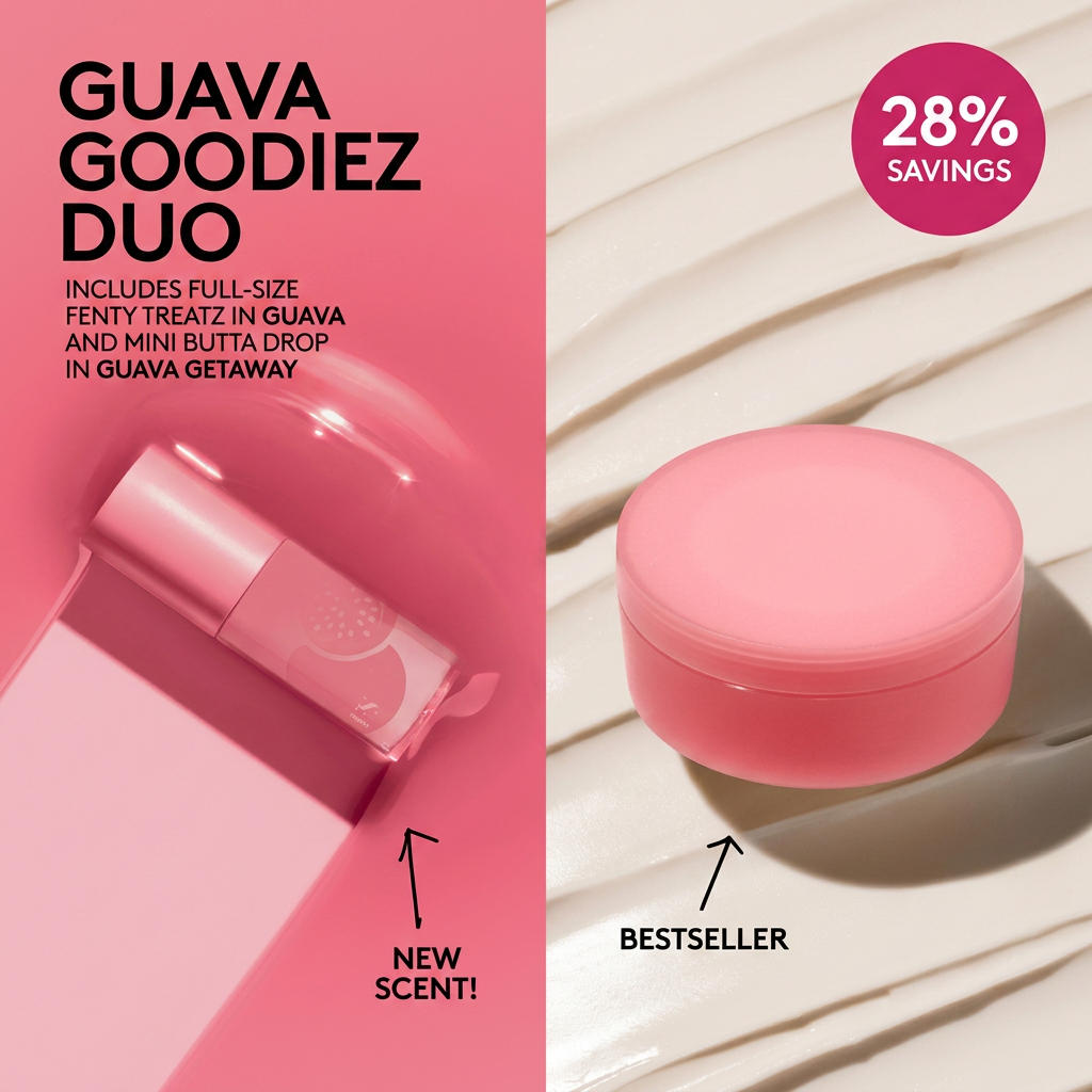 Guava Goodiez Hydrating Lip + Body Duo for Dry Skin and Body Care