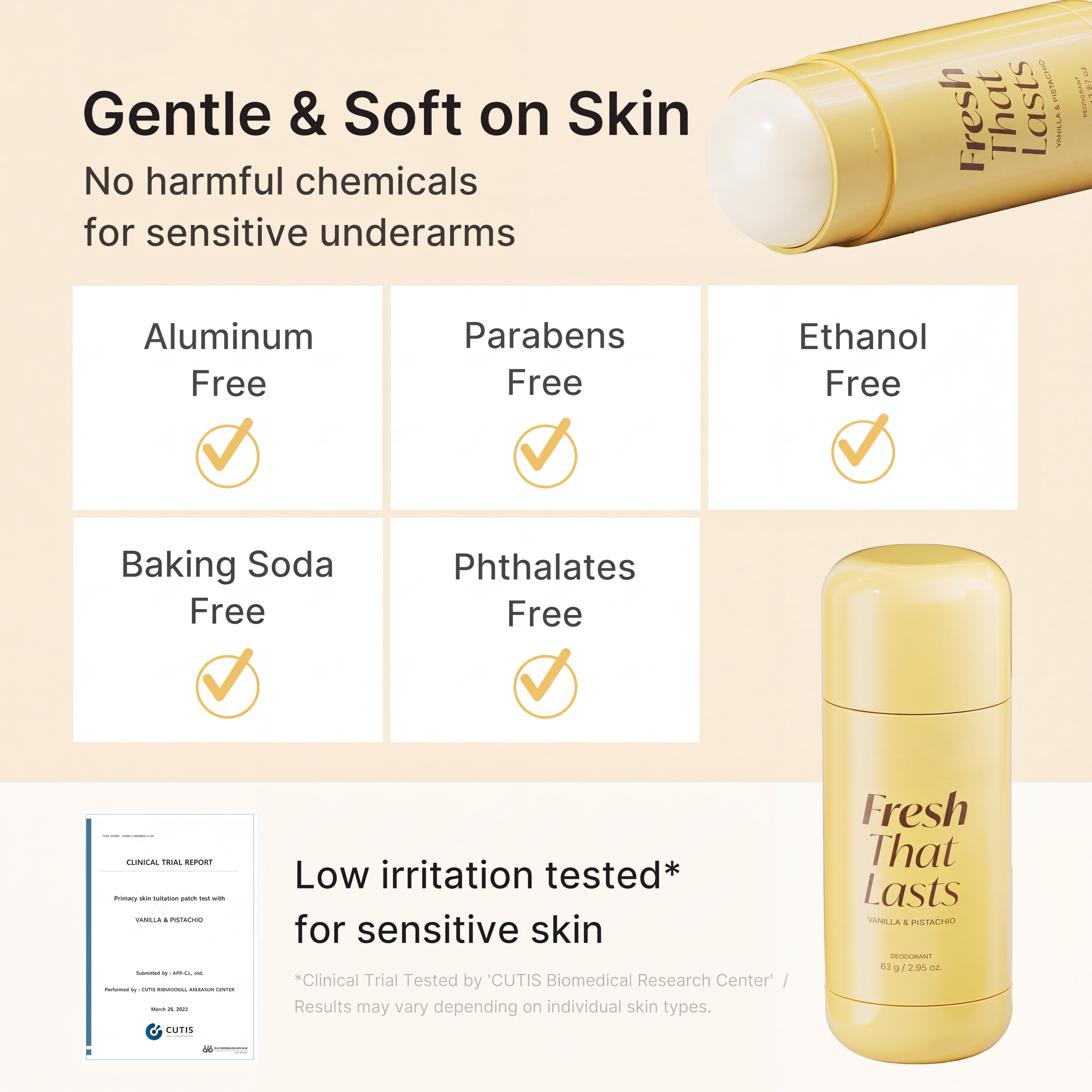 Kojic Acid & Turmeric Aluminum-Free Deodorant for Uneven Skin Tone and Sensitive Skin