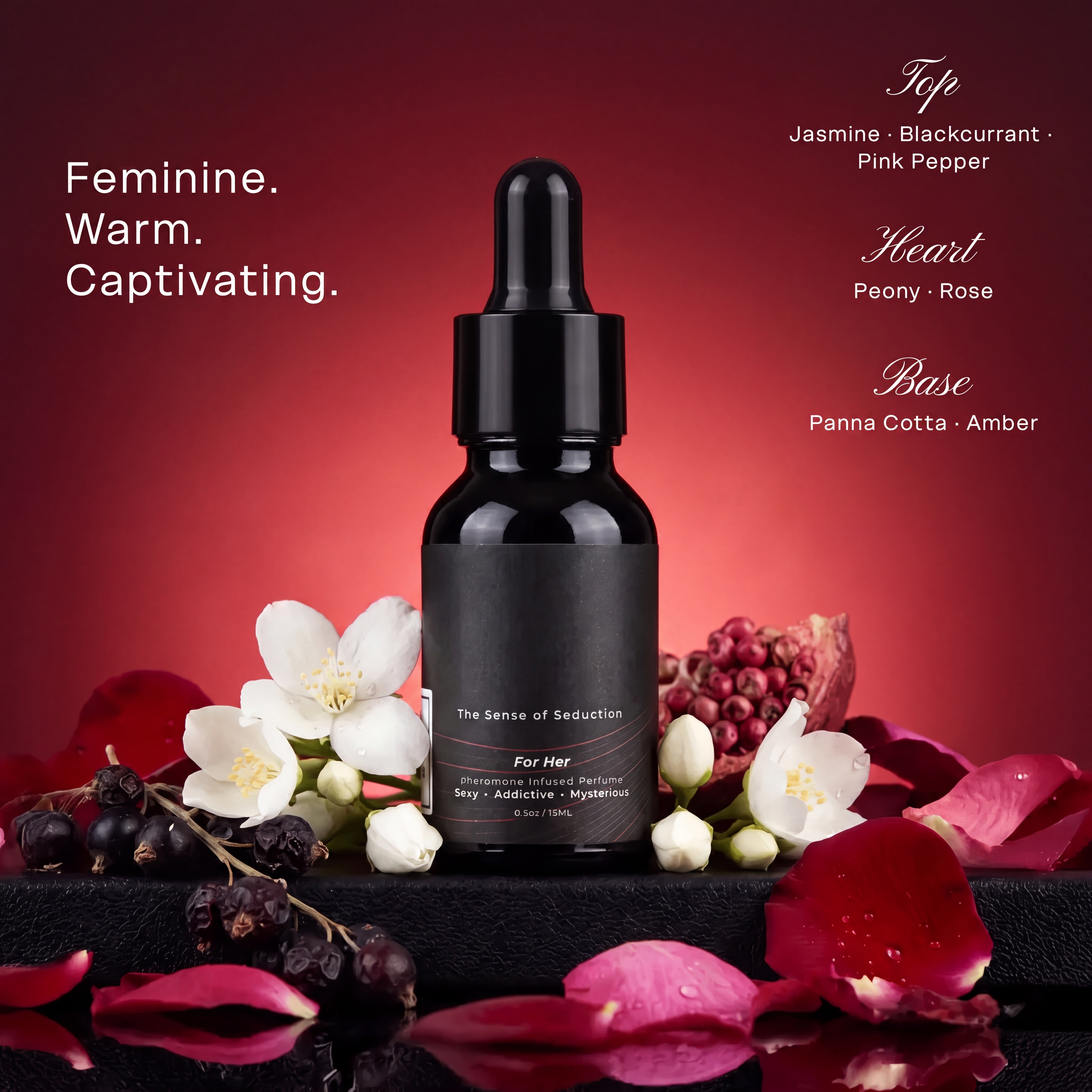 For Her Eau de Parfum 15ml – Floral Amber Perfume with Jasmine and Rose
