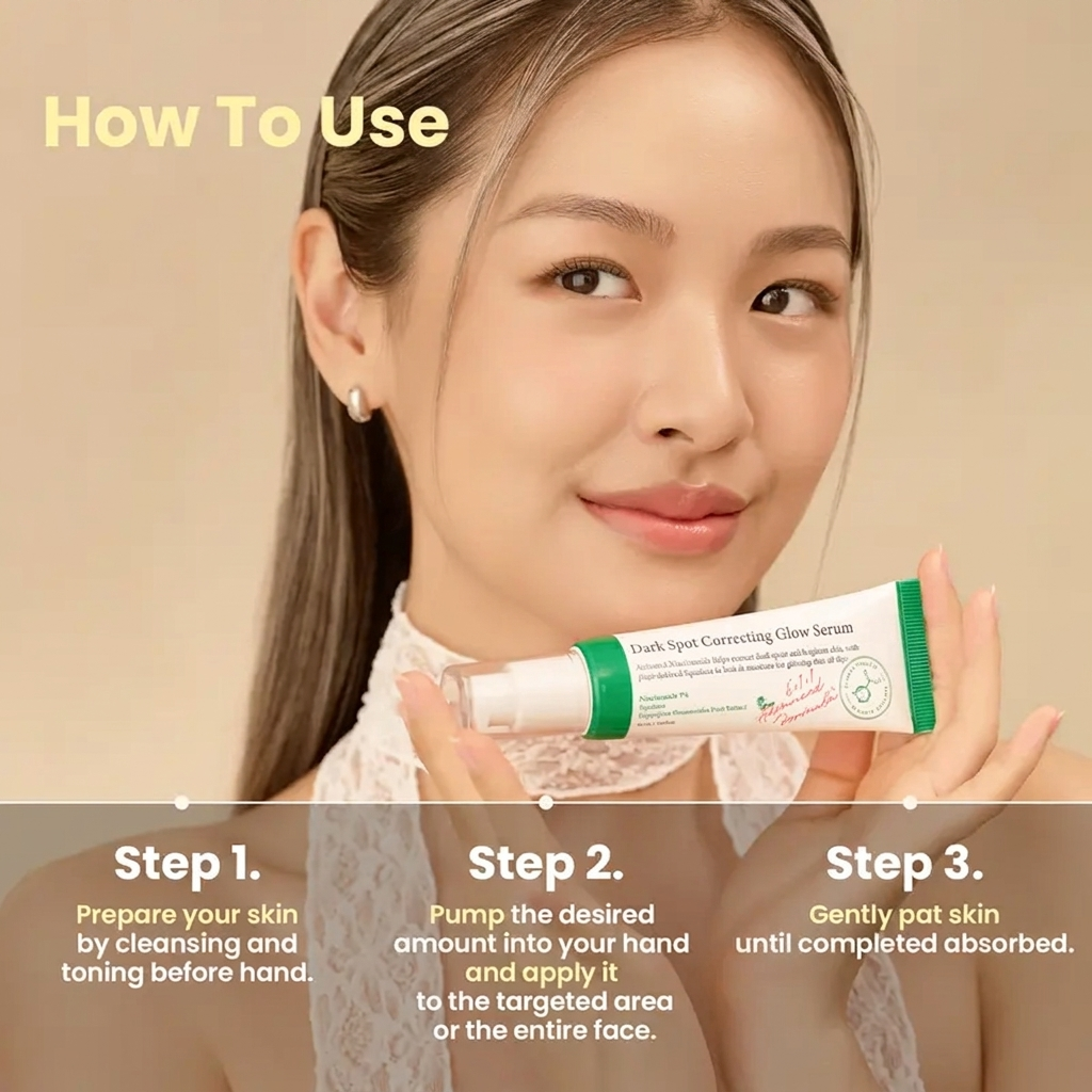 Dark Spot Correcting Glow Serum Korean Skincare with Niacinamide for Dark Spots