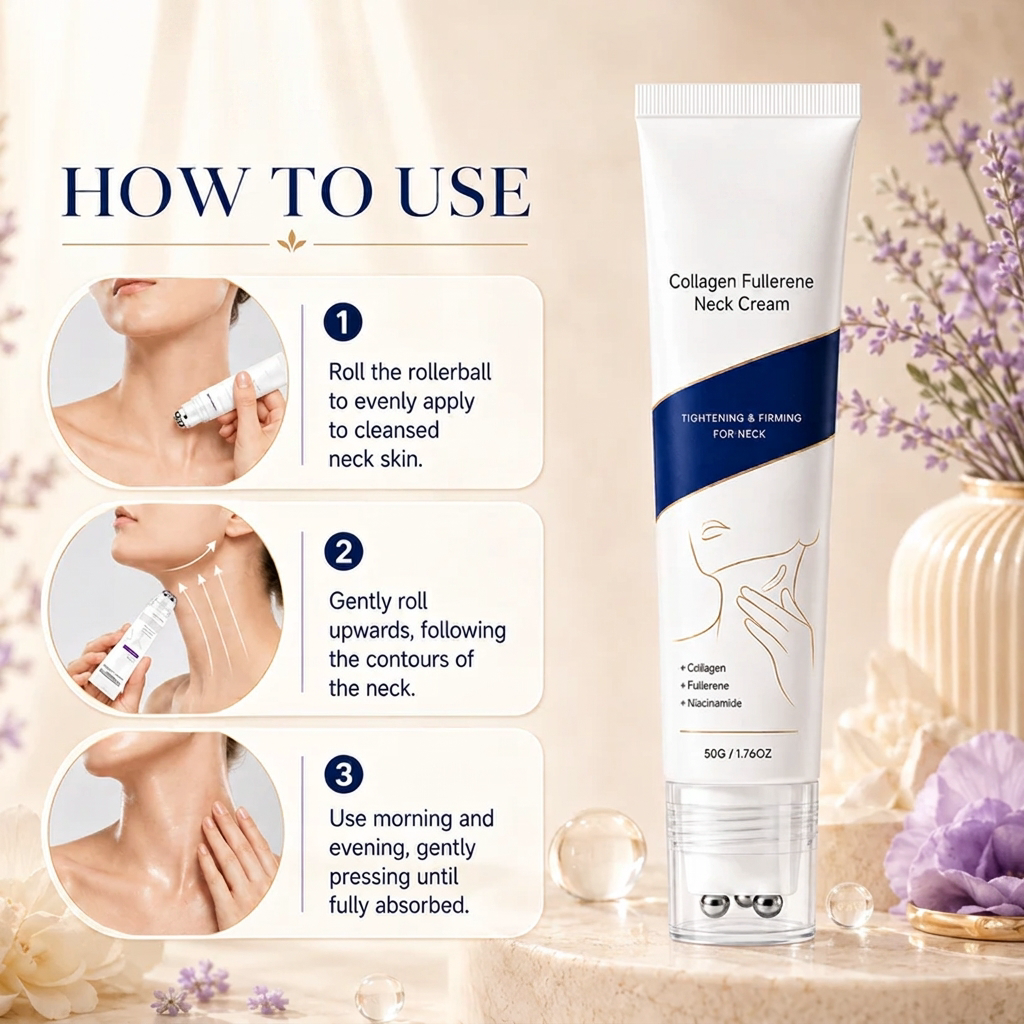 Daily Neck Firming Cream with Collagen for Wrinkles and Elasticity