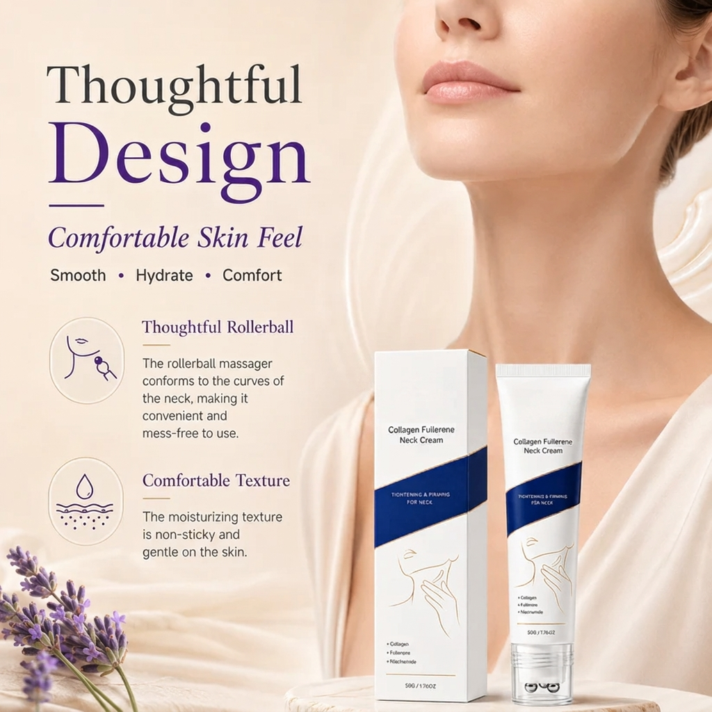 Daily Neck Firming Cream with Collagen for Wrinkles and Elasticity