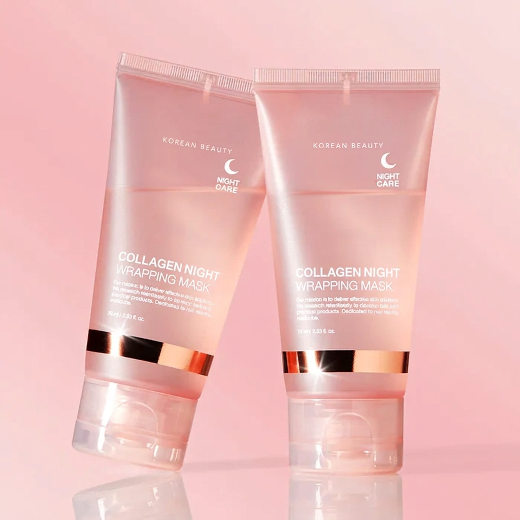Korean Collagen Night Wrapping Mask for Dark Spots, Pores and Elasticity