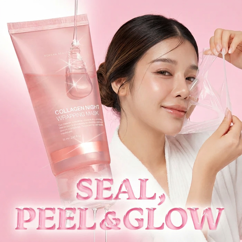 Korean Collagen Night Wrapping Mask for Dark Spots, Pores and Elasticity