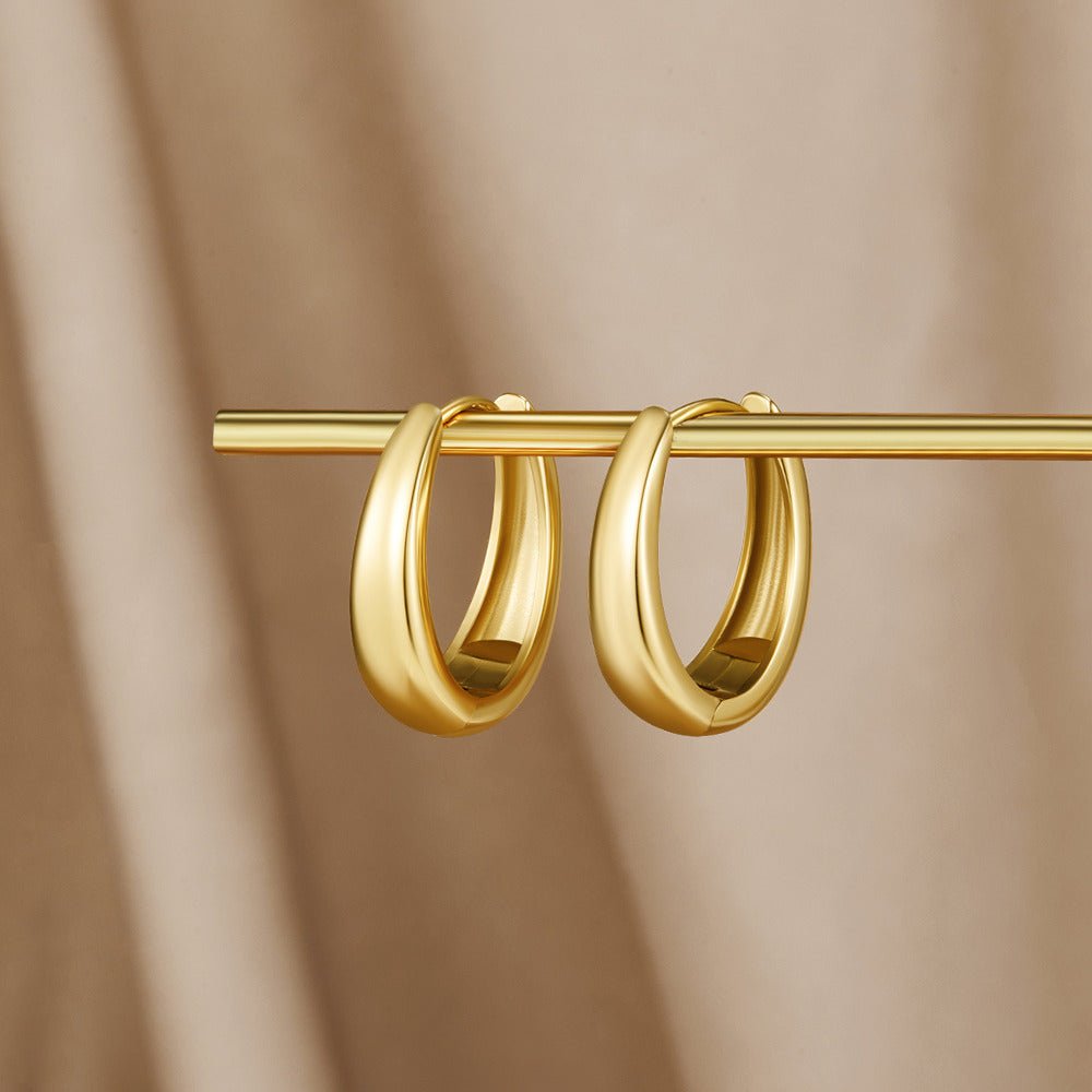 Thin Gold Hoop Earrings