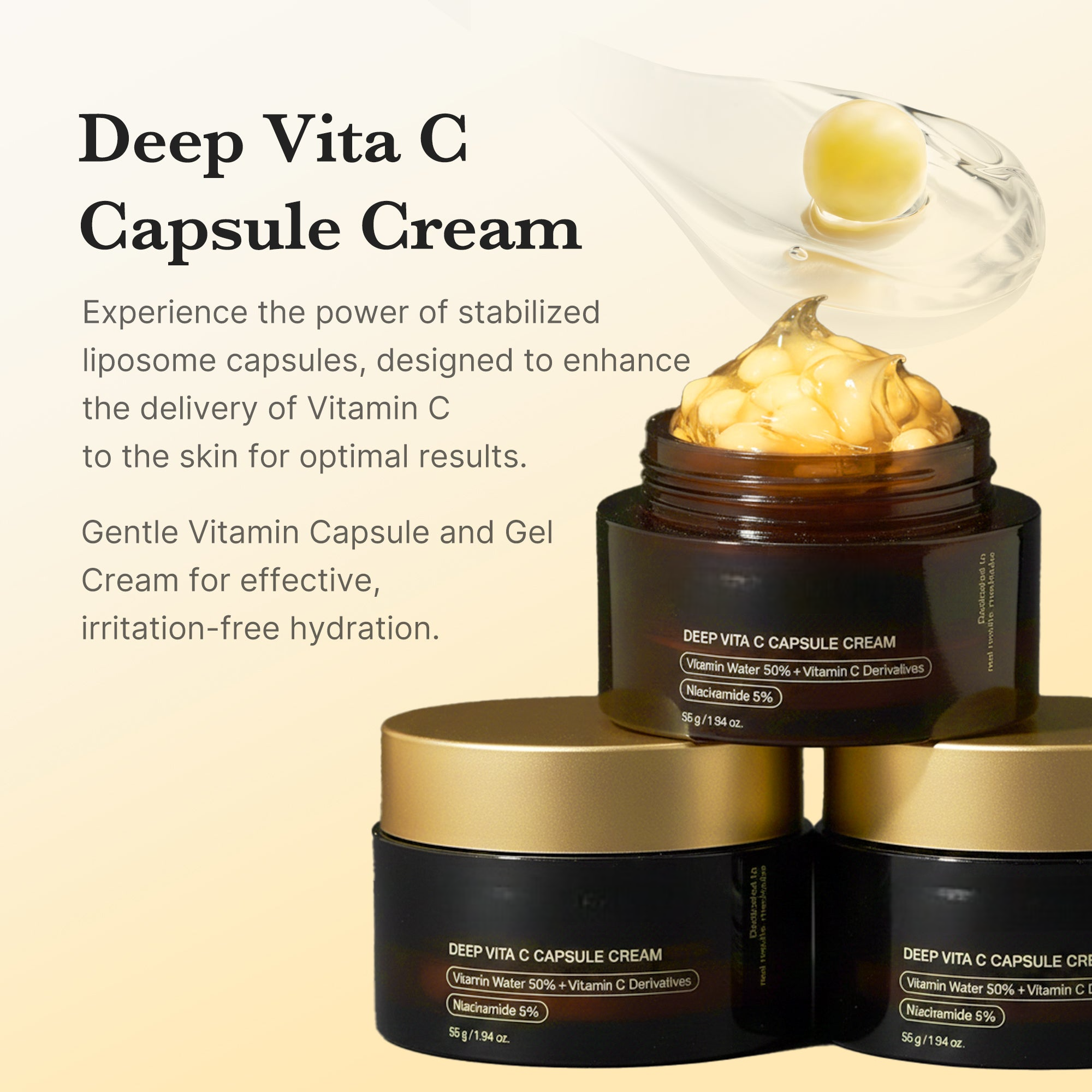 Medicube Deep Vita C Capsule Cream with Vitamin C & Niacinamide for Brightening & Dark Spots