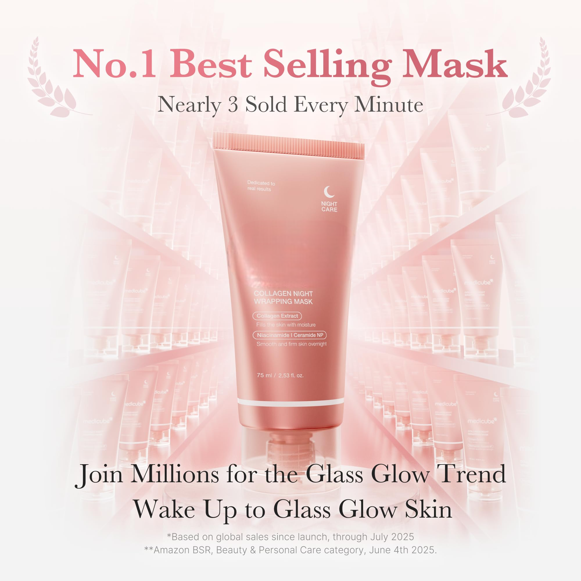 Collagen Night Wrapping Mask for Hydration, Glass Skin & Skin Elasticity