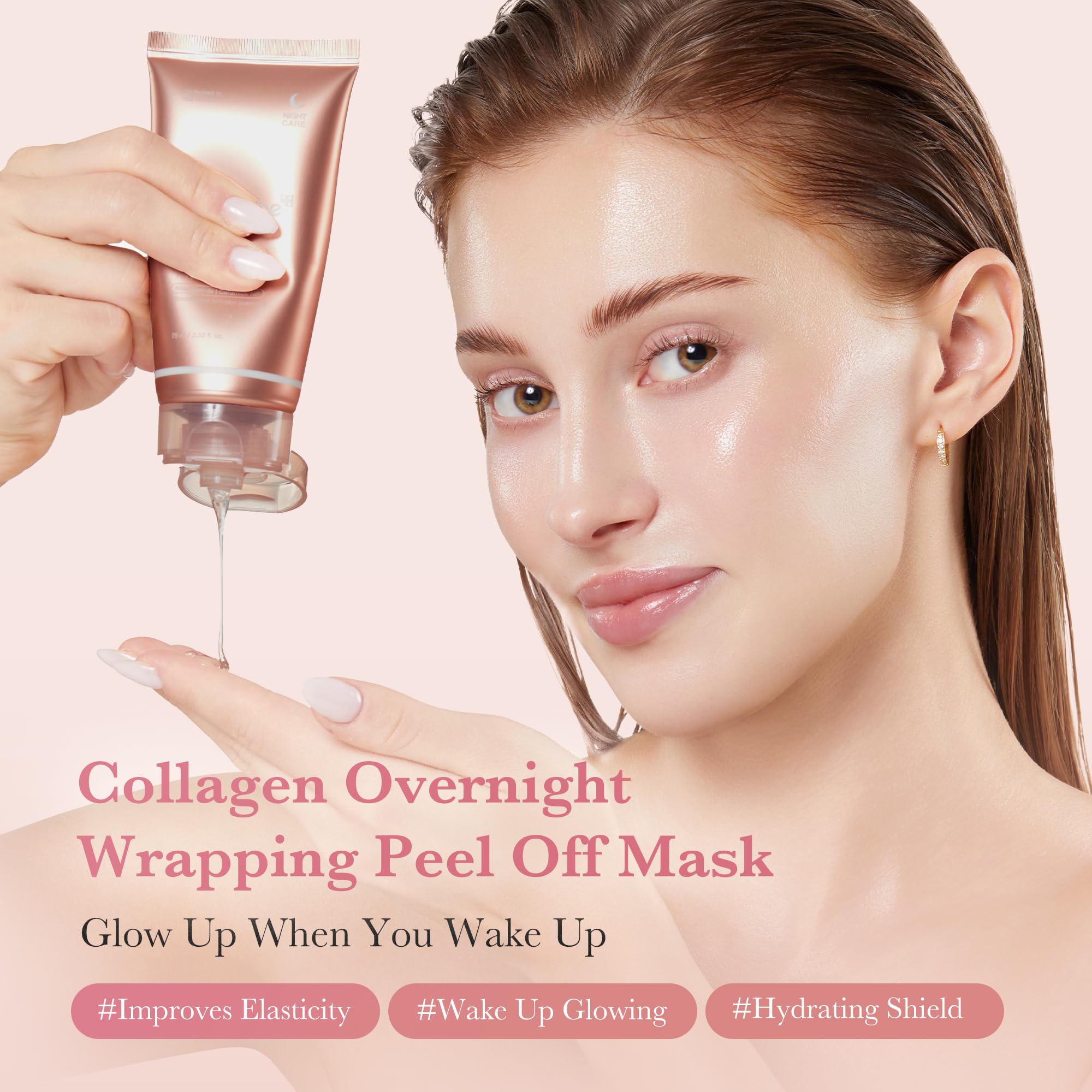 Collagen Night Wrapping Mask for Hydration, Glass Skin & Skin Elasticity