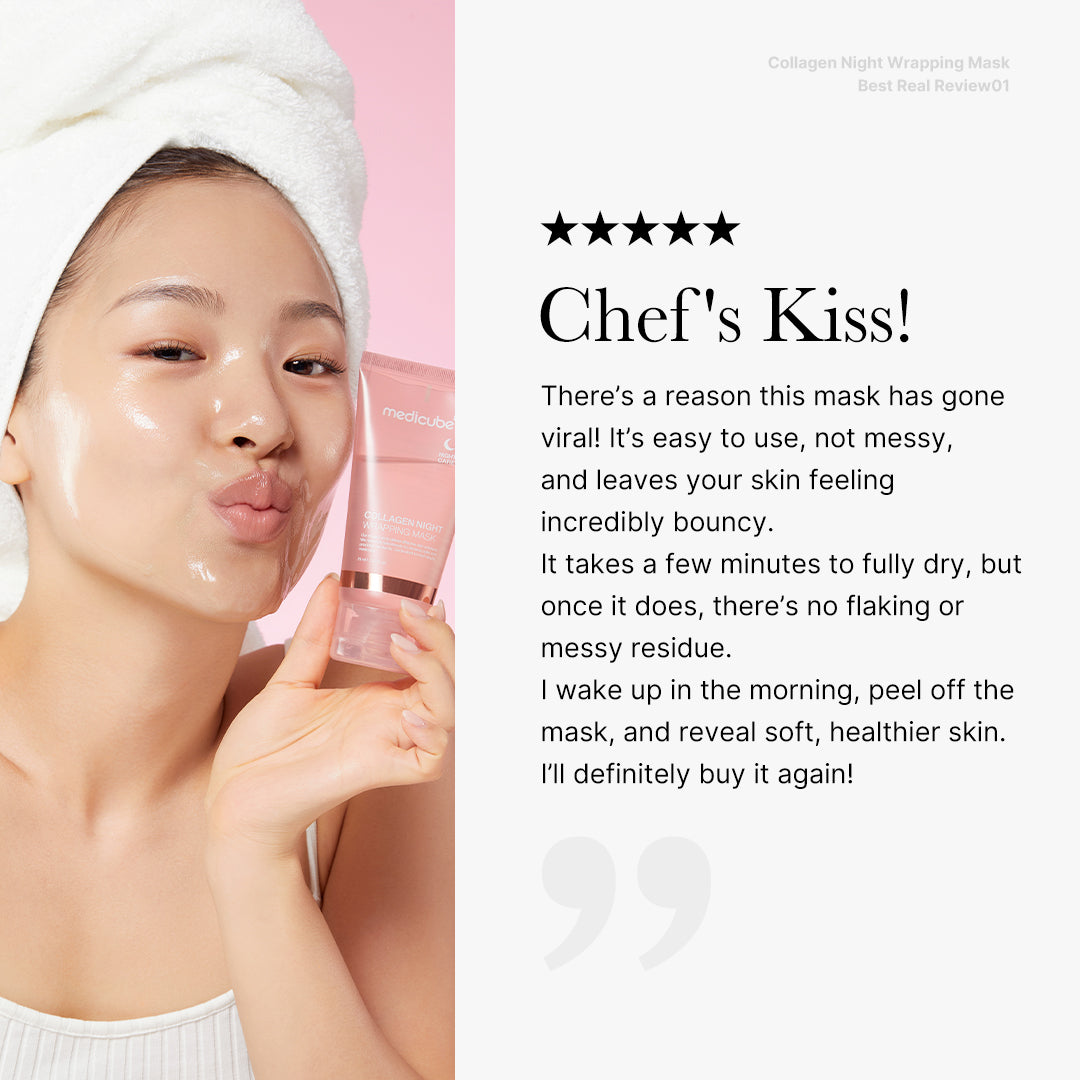 Collagen Night Wrapping Mask for Hydration, Glass Skin & Skin Elasticity
