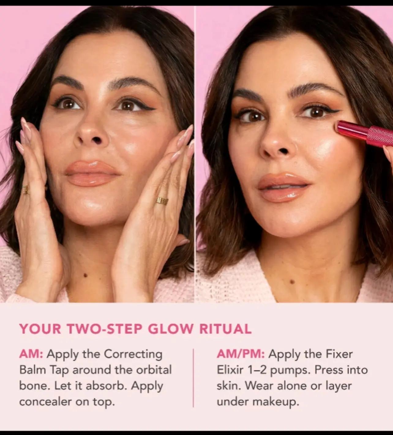 Let's Glow Fixer Elixir and Eye Balm Duo Korean Skincare with Hyaluronic Acid for Glow and Even Tone