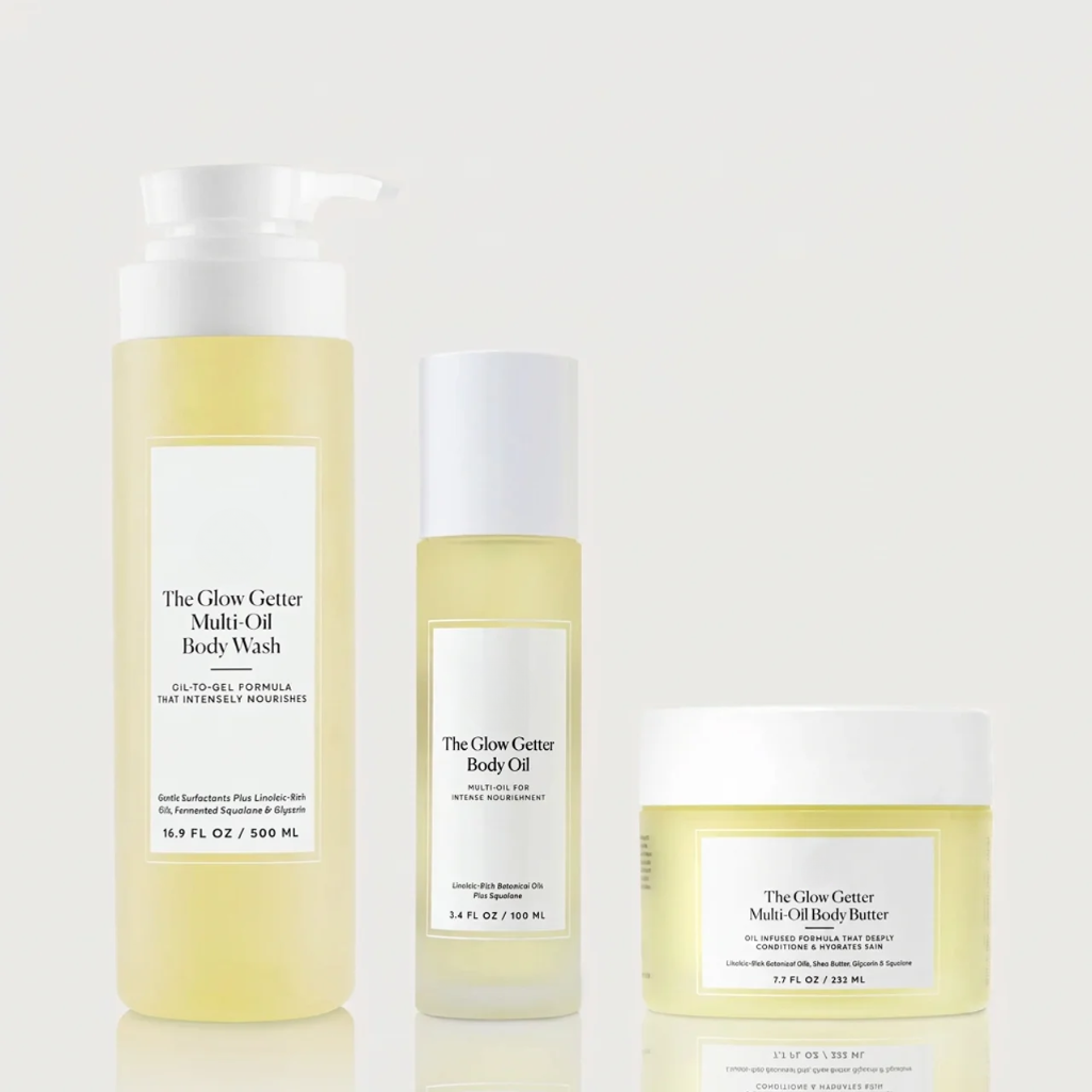The Glow Getter Collection Body Care Set with Squalane for Dry Skin and Hydration