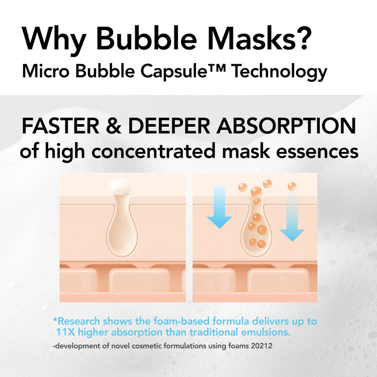 30 Seconds Quick Bubble Mask for Glass Skin, Hydration and Glow