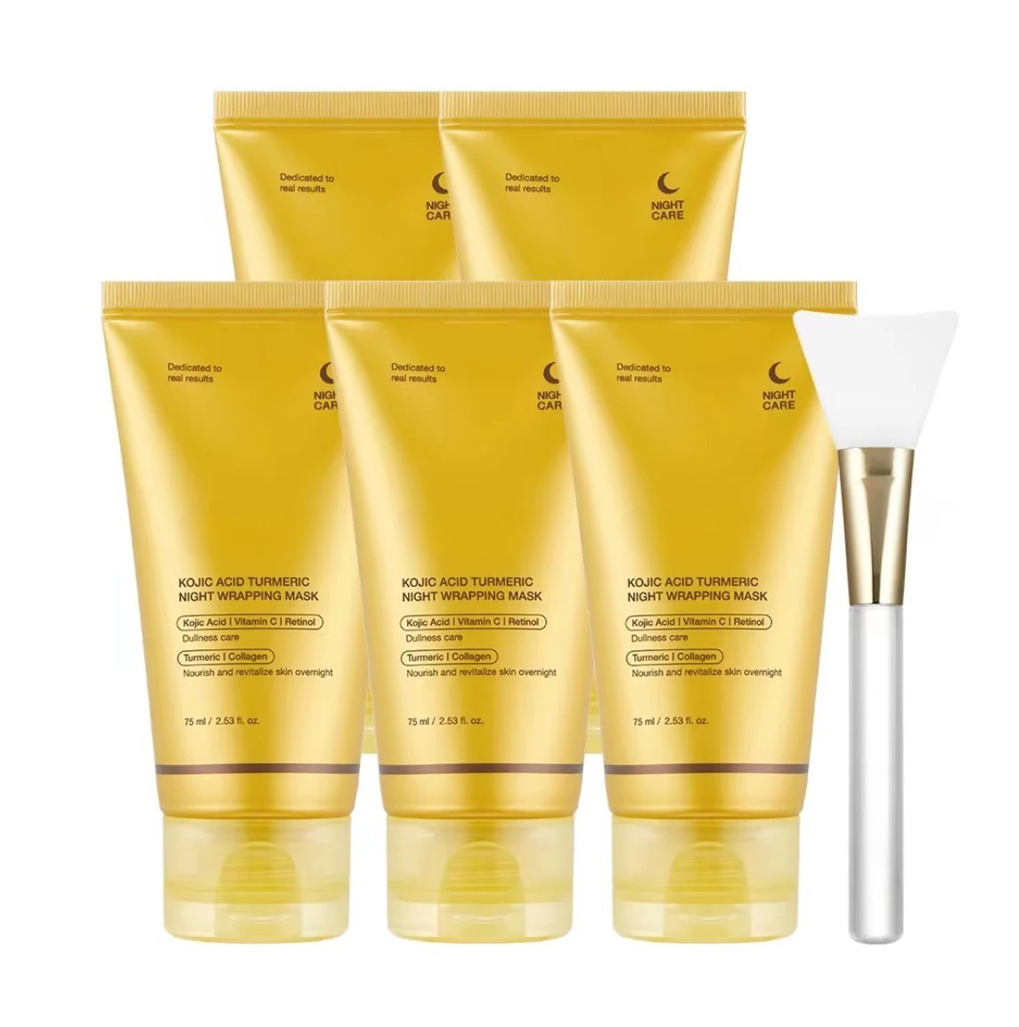 Kojic Acid Turmeric Night Mask with Vitamin C & Retinol for Glowing Skin