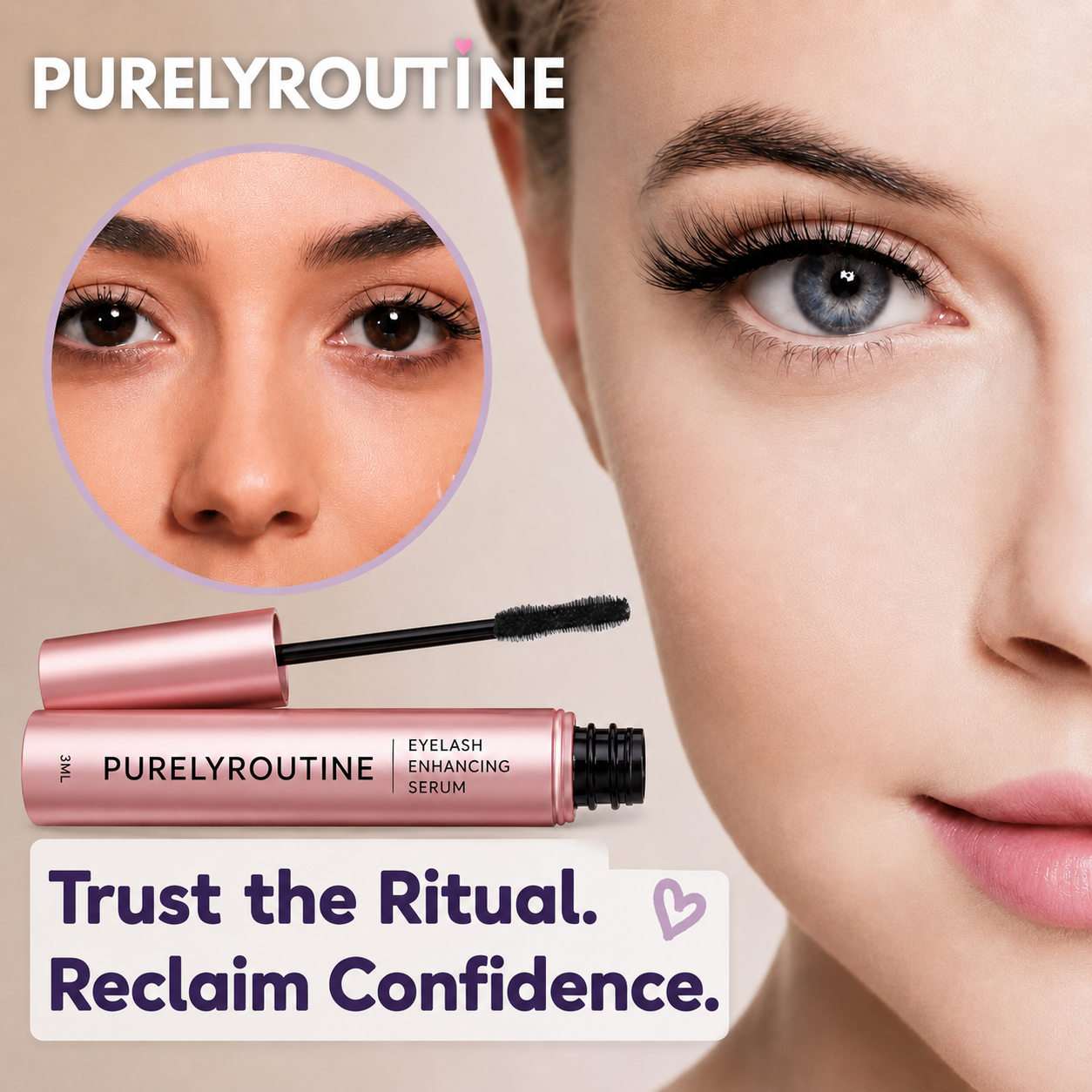 Eyelash Growth Serum with Peptides for Longer, Fuller-Looking Lashes
