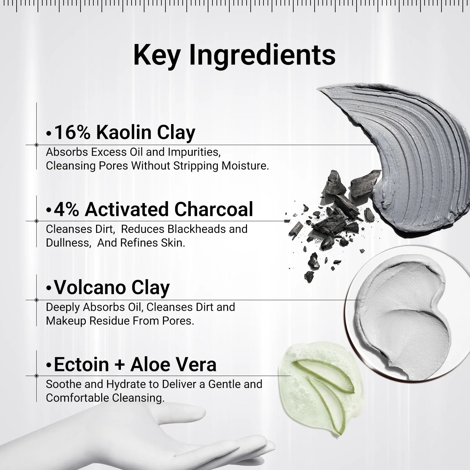 Volcano Cleansing Clay Stick with Charcoal for Pores and Blackheads