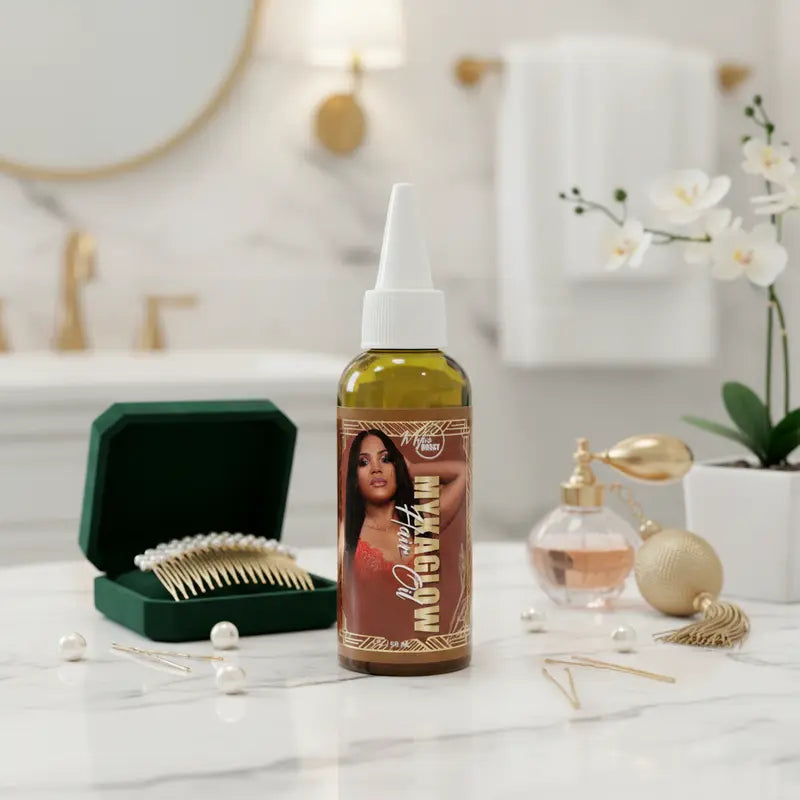 Myka Grow Hair Oil with Castor Oil and Coconut Oil for Fuller-Looking Hair