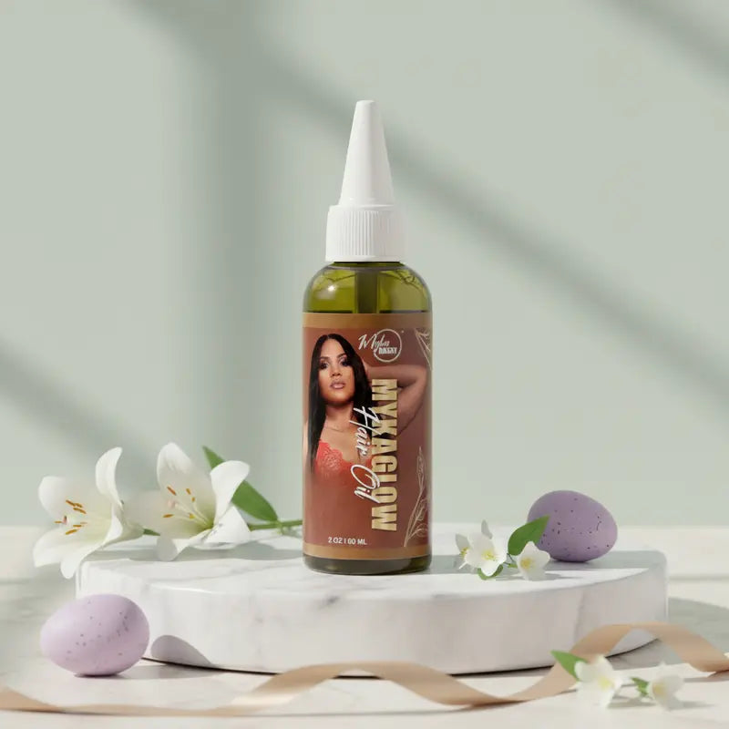Myka Grow Hair Oil with Castor Oil and Coconut Oil for Fuller-Looking Hair