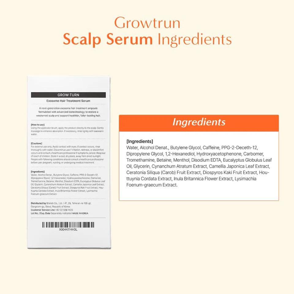 Growturn Hair Serum with Brush 100ml – Scalp Serum for Thinning and Fuller-Looking Hair