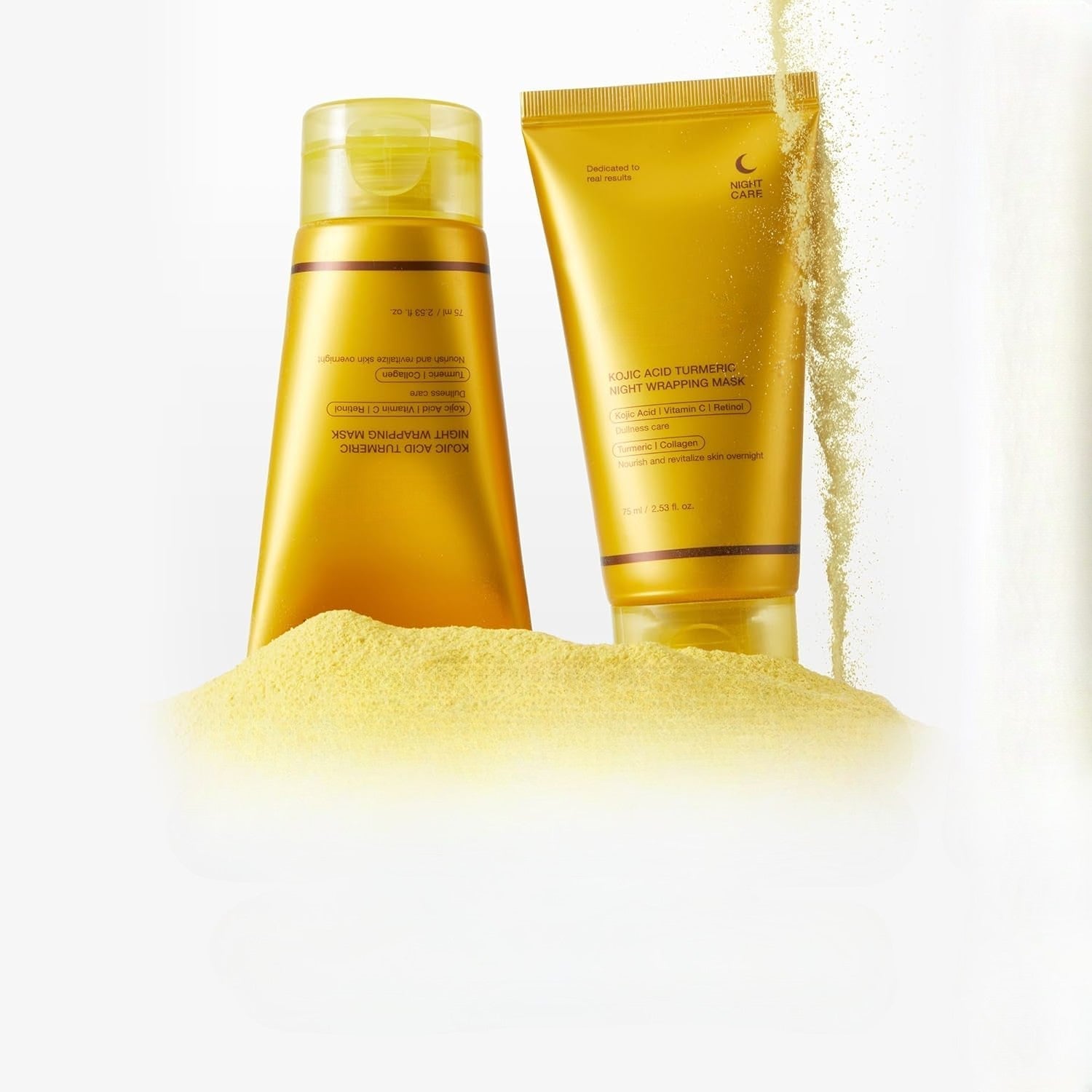 Kojic Acid Turmeric Night Mask with Vitamin C & Retinol for Glowing Skin