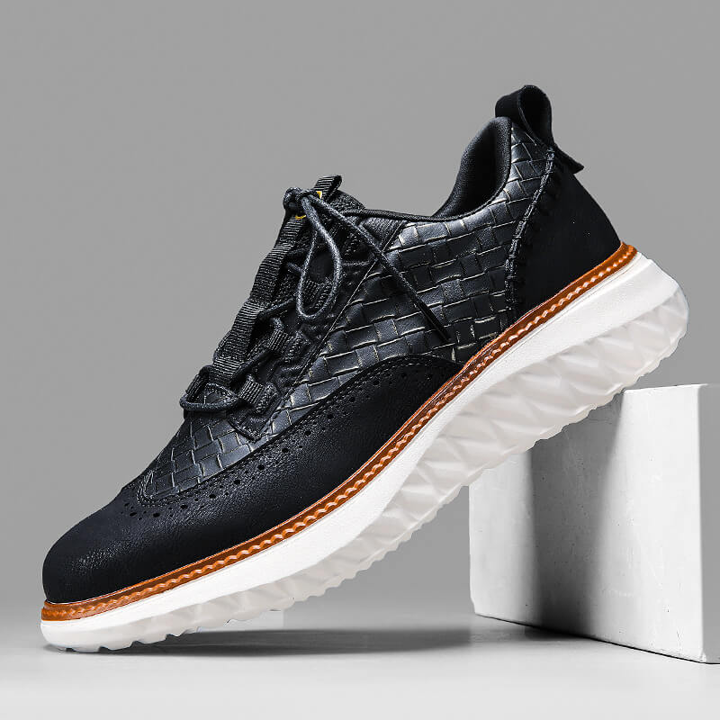 FlexForm Men's Woven Leather Sneakers